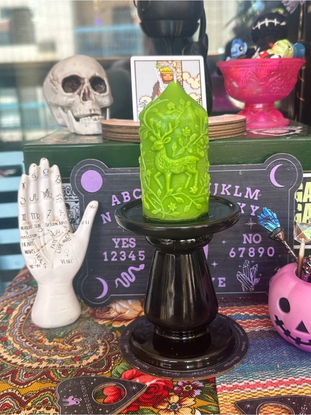 Woodland Deer Pillar Candle